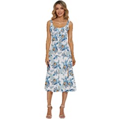Women s Sleeveless Corset Midi Dress 