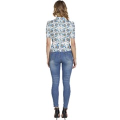Puffed Short Sleeve Button Up Jacket 