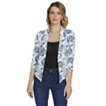 Bluey, Bluey merch, Bluey pattern, Bluey Bluey, bingo, Bluey design, bluey dog Women s Draped Front 3/4 Sleeve Shawl Collar Jacket Bluey, Bluey merch, Bluey pattern, Bluey Bluey, bingo, Bluey design, bluey dog Women s Draped Front 3/4 Sleeve Shawl Collar Jacket