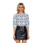 Bluey, Bluey merch, Bluey pattern, Bluey Bluey, bingo, Bluey design, bluey dog Mid Sleeve Drawstring Hem Top Bluey, Bluey merch, Bluey pattern, Bluey Bluey, bingo, Bluey design, bluey dog Mid Sleeve Drawstring Hem Top