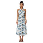 Bluey, Bluey merch, Bluey pattern, Bluey Bluey, bingo, Bluey design, bluey dog Sleeveless Cross Front Cocktail Midi Chiffon Dress Bluey, Bluey merch, Bluey pattern, Bluey Bluey, bingo, Bluey design, bluey dog Sleeveless Cross Front Cocktail Midi Chiffon Dress