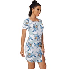 Fitted Knot Split End Bodycon Dress 