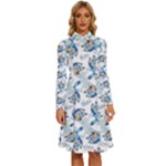 Bluey, Bluey merch, Bluey pattern, Bluey Bluey, bingo, Bluey design, bluey dog Long Sleeve Shirt Collar A-Line Dress Bluey, Bluey merch, Bluey pattern, Bluey Bluey, bingo, Bluey design, bluey dog Long Sleeve Shirt Collar A-Line Dress