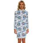 Bluey, Bluey merch, Bluey pattern, Bluey Bluey, bingo, Bluey design, bluey dog Long Sleeve Shirt Collar Bodycon Dress Bluey, Bluey merch, Bluey pattern, Bluey Bluey, bingo, Bluey design, bluey dog Long Sleeve Shirt Collar Bodycon Dress