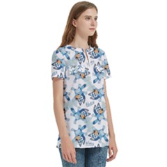 Women s Zip Front V-Neck Short Sleeve Casual Top Pocket Shirt 