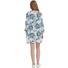 Open Front 3/4 Sleeve Batwing Chiffon Cardigan Kimono 