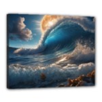 Ocean Sea Waves Canvas 20  x 16  (Stretched)