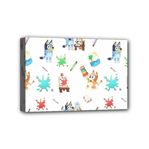 Bluey, Bluey merch, Bluey pattern, Bluey Bluey, bingo, Bluey design, bluey dog Mini Canvas 6  x 4  (Stretched) from ArtsNow.com