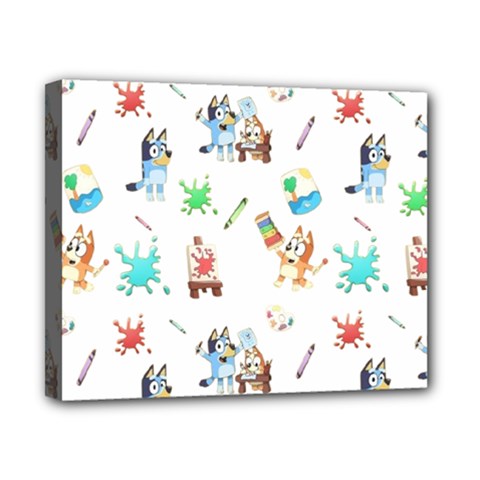 Bluey, Bluey merch, Bluey pattern, Bluey Bluey, bingo, Bluey design, bluey dog Canvas 10  x 8  (Stretched) from ArtsNow.com