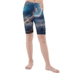 Ocean Sea Waves Kids  Mid Length Swim Shorts