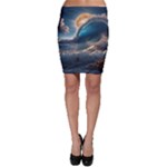 Ocean Sea Waves Bodycon Skirt
