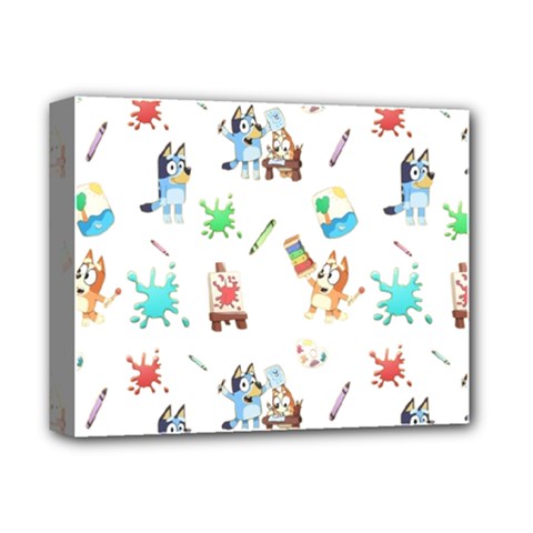 Bluey, Bluey merch, Bluey pattern, Bluey Bluey, bingo, Bluey design, bluey dog Deluxe Canvas 14  x 11  (Stretched) from ArtsNow.com