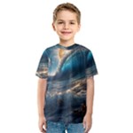 Ocean Sea Waves Kids  Sport Mesh T-Shirt