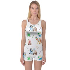 One Piece Boyleg Swimsuit 