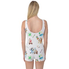 One Piece Boyleg Swimsuit 