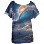 Ocean Sea Waves Women s Oversized T-Shirt