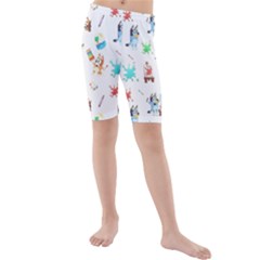 Kids  Mid Length Swim Shorts 