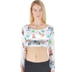 Bluey, Bluey merch, Bluey pattern, Bluey Bluey, bingo, Bluey design, bluey dog Long Sleeve Crop Top Bluey, Bluey merch, Bluey pattern, Bluey Bluey, bingo, Bluey design, bluey dog Long Sleeve Crop Top