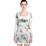 Bluey, Bluey merch, Bluey pattern, Bluey Bluey, bingo, Bluey design, bluey dog Long Sleeve Bodycon Dress Bluey, Bluey merch, Bluey pattern, Bluey Bluey, bingo, Bluey design, bluey dog Long Sleeve Bodycon Dress