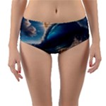 Ocean Sea Waves Reversible Mid-Waist Bikini Bottoms