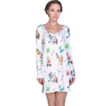 Bluey, Bluey merch, Bluey pattern, Bluey Bluey, bingo, Bluey design, bluey dog Long Sleeve Nightdress Bluey, Bluey merch, Bluey pattern, Bluey Bluey, bingo, Bluey design, bluey dog Long Sleeve Nightdress