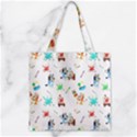 Zipper Grocery Tote Bag 