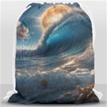 Ocean Sea Waves Drawstring Bag (Large)