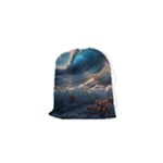 Ocean Sea Waves Drawstring Pouch (XS)