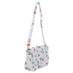Shoulder Bag with Back Zipper 