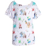 Bluey, Bluey merch, Bluey pattern, Bluey Bluey, bingo, Bluey design, bluey dog Women s Oversized T-Shirt Bluey, Bluey merch, Bluey pattern, Bluey Bluey, bingo, Bluey design, bluey dog Women s Oversized T-Shirt