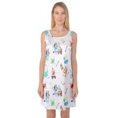 Sleeveless Satin Nightdress 