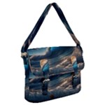 Ocean Sea Waves Buckle Messenger Bag