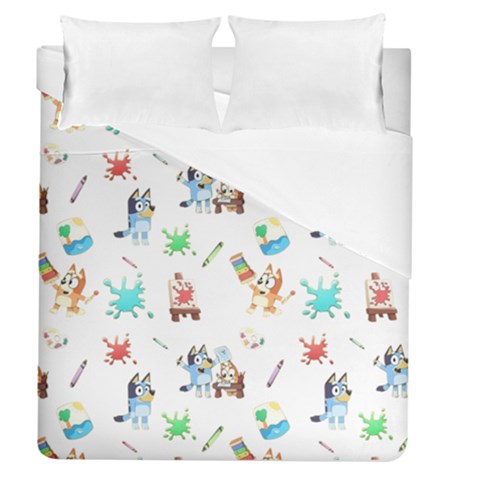 Bluey, Bluey merch, Bluey pattern, Bluey Bluey, bingo, Bluey design, bluey dog Duvet Cover (Queen Size) from ArtsNow.com