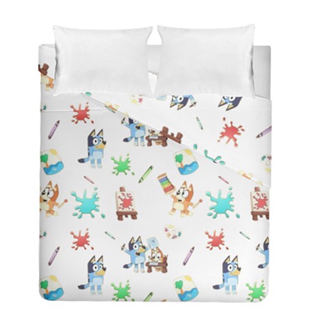 Bluey, Bluey merch, Bluey pattern, Bluey Bluey, bingo, Bluey design, bluey dog Duvet Cover Double Side (Full/ Double Size) from ArtsNow.com