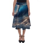 Ocean Sea Waves Perfect Length Midi Skirt