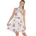 Bluey, Bluey merch, Bluey pattern, Bluey Bluey, bingo, Bluey design, bluey dog Sleeveless Halter Neck A-Line Dress Bluey, Bluey merch, Bluey pattern, Bluey Bluey, bingo, Bluey design, bluey dog Sleeveless Halter Neck A-Line Dress