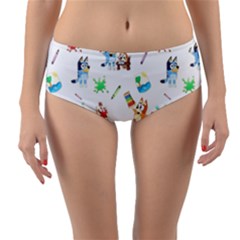 Reversible Mid-Waist Bikini Bottoms 