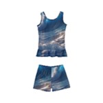 Ocean Sea Waves Kids  Boyleg Swimsuit