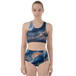 Ocean Sea Waves Racer Back Bikini Set