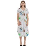 Bluey, Bluey merch, Bluey pattern, Bluey Bluey, bingo, Bluey design, bluey dog T-Shirt Midi Dress With Pockets Bluey, Bluey merch, Bluey pattern, Bluey Bluey, bingo, Bluey design, bluey dog T-Shirt Midi Dress With Pockets