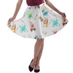 Bluey, Bluey merch, Bluey pattern, Bluey Bluey, bingo, Bluey design, bluey dog A-line Skater Skirt Bluey, Bluey merch, Bluey pattern, Bluey Bluey, bingo, Bluey design, bluey dog A-line Skater Skirt