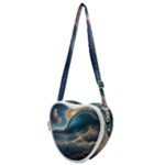 Ocean Sea Waves Heart Shoulder Bag