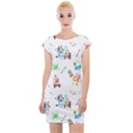 Bluey, Bluey merch, Bluey pattern, Bluey Bluey, bingo, Bluey design, bluey dog Cap Sleeve Bodycon Dress Bluey, Bluey merch, Bluey pattern, Bluey Bluey, bingo, Bluey design, bluey dog Cap Sleeve Bodycon Dress
