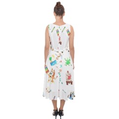 Midi Tie-Back Chiffon Dress 