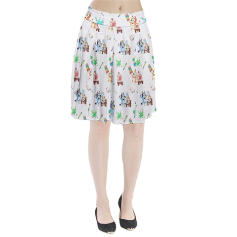 Bluey, Bluey merch, Bluey pattern, Bluey Bluey, bingo, Bluey design, bluey dog Pleated Skirt from ArtsNow.com