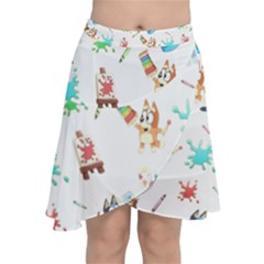 Chiffon Wrap Front Skirt 