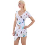 Bluey, Bluey merch, Bluey pattern, Bluey Bluey, bingo, Bluey design, bluey dog Short Sleeve Asymmetric Mini Dress Bluey, Bluey merch, Bluey pattern, Bluey Bluey, bingo, Bluey design, bluey dog Short Sleeve Asymmetric Mini Dress
