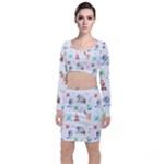 Bluey, Bluey merch, Bluey pattern, Bluey Bluey, bingo, Bluey design, bluey dog Long Sleeve Crop Top & Bodycon Skirt Set Bluey, Bluey merch, Bluey pattern, Bluey Bluey, bingo, Bluey design, bluey dog Long Sleeve Crop Top & Bodycon Skirt Set