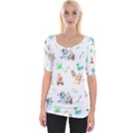 Bluey, Bluey merch, Bluey pattern, Bluey Bluey, bingo, Bluey design, bluey dog Wide Neckline T-Shirt Bluey, Bluey merch, Bluey pattern, Bluey Bluey, bingo, Bluey design, bluey dog Wide Neckline T-Shirt