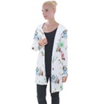 Bluey, Bluey merch, Bluey pattern, Bluey Bluey, bingo, Bluey design, bluey dog Longline Hooded Cardigan Bluey, Bluey merch, Bluey pattern, Bluey Bluey, bingo, Bluey design, bluey dog Longline Hooded Cardigan